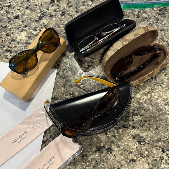 3 sunglasses 1 eyeglasses, all prescription  Coach Kate Spade Marc Jacobs - Picture 1 of 10